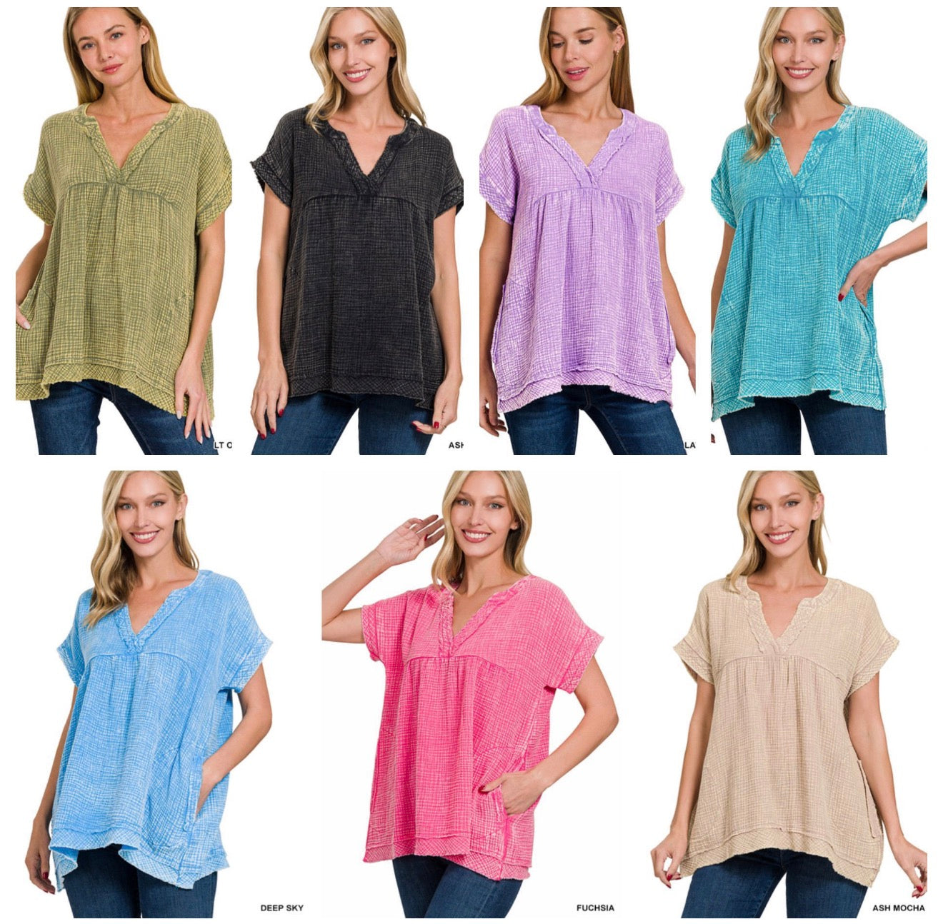 Zenana Gauze Top
