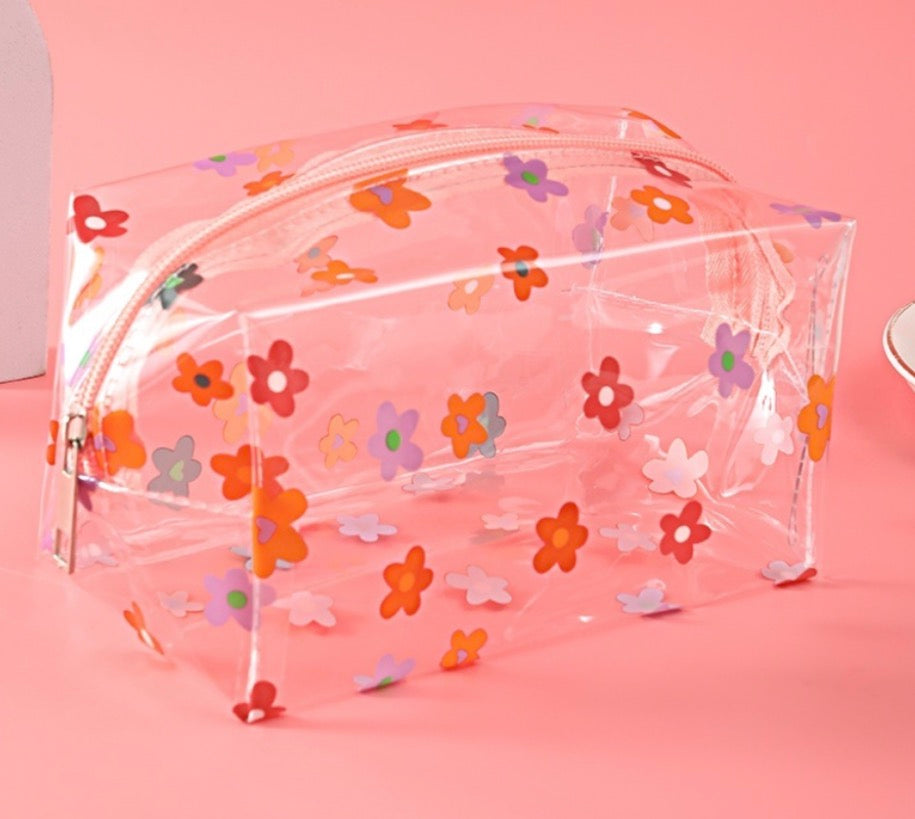 Trendy Pattern Transparent Cosmetic Bag
