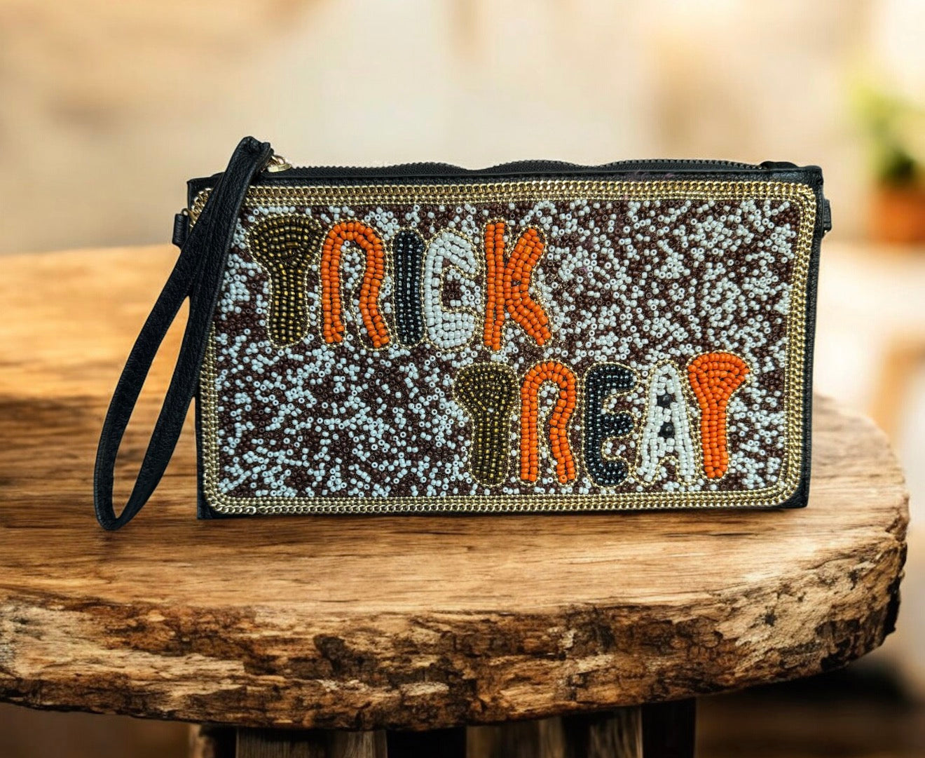 Halloween Beaded Crossbody