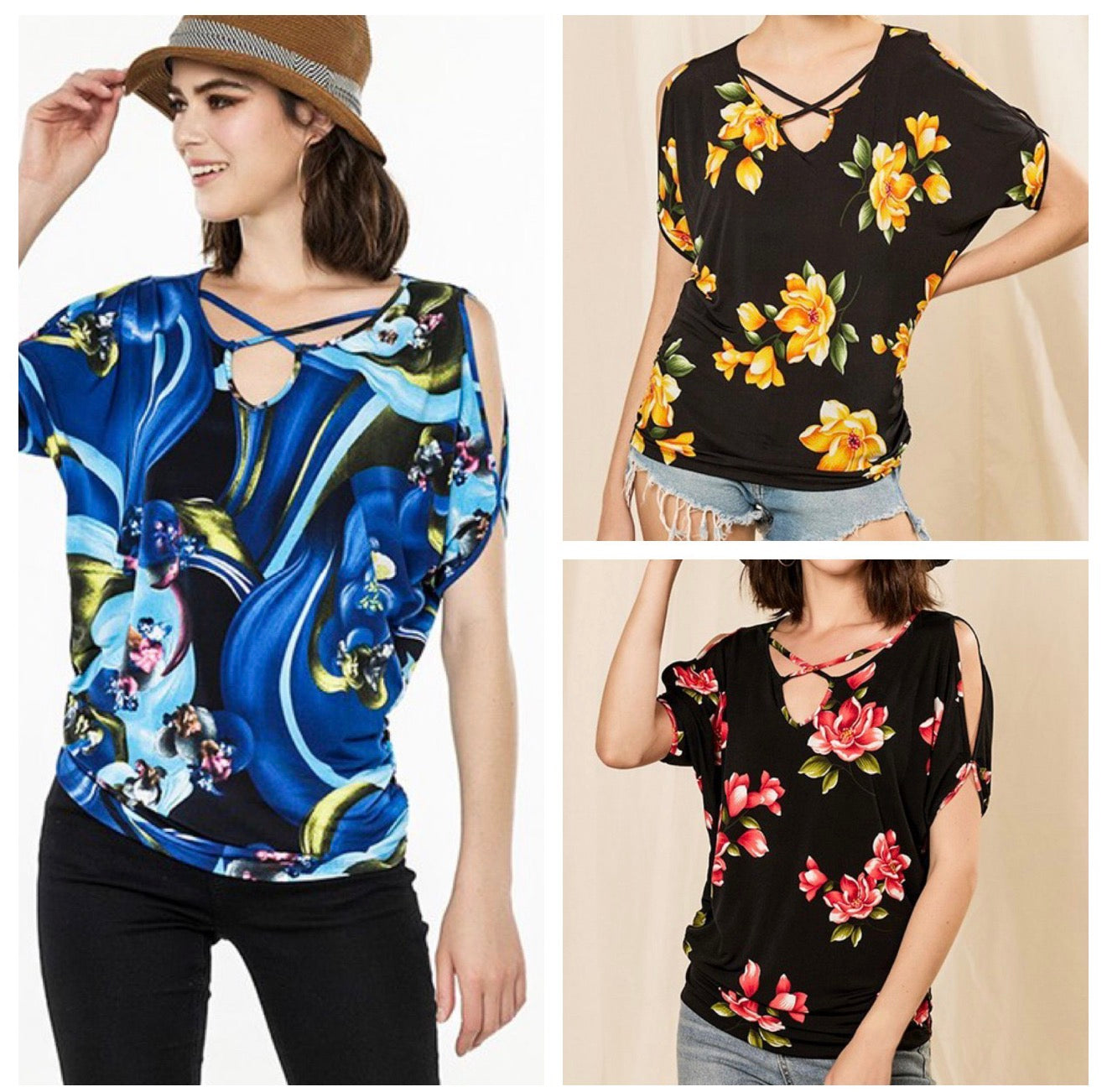 COLD SHOULDER CRISSCROSS TOP