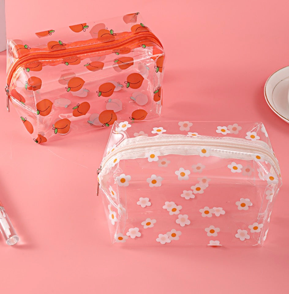 Trendy Pattern Transparent Cosmetic Bag