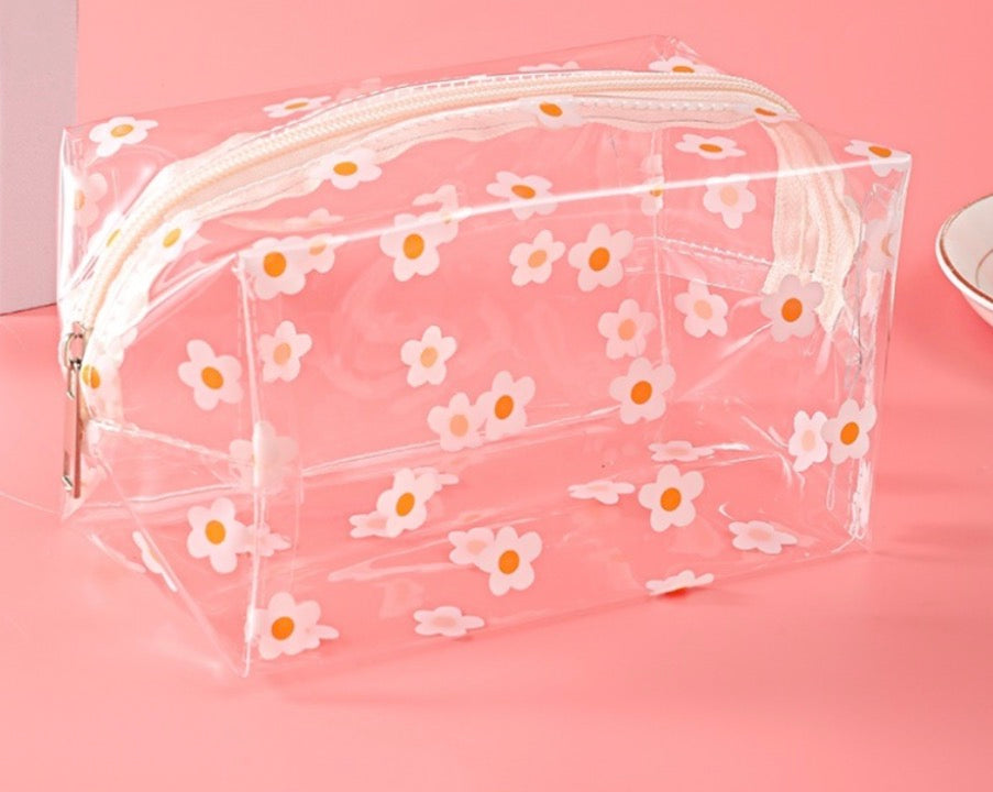 Trendy Pattern Transparent Cosmetic Bag
