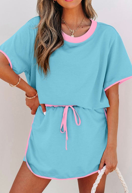 Colorblock Skort Set