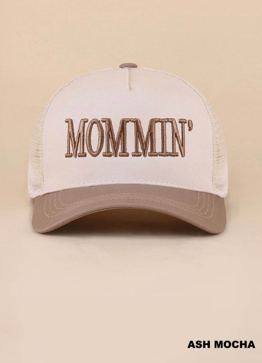 Mommin'  Two-Tone Mesh Snapback Hat