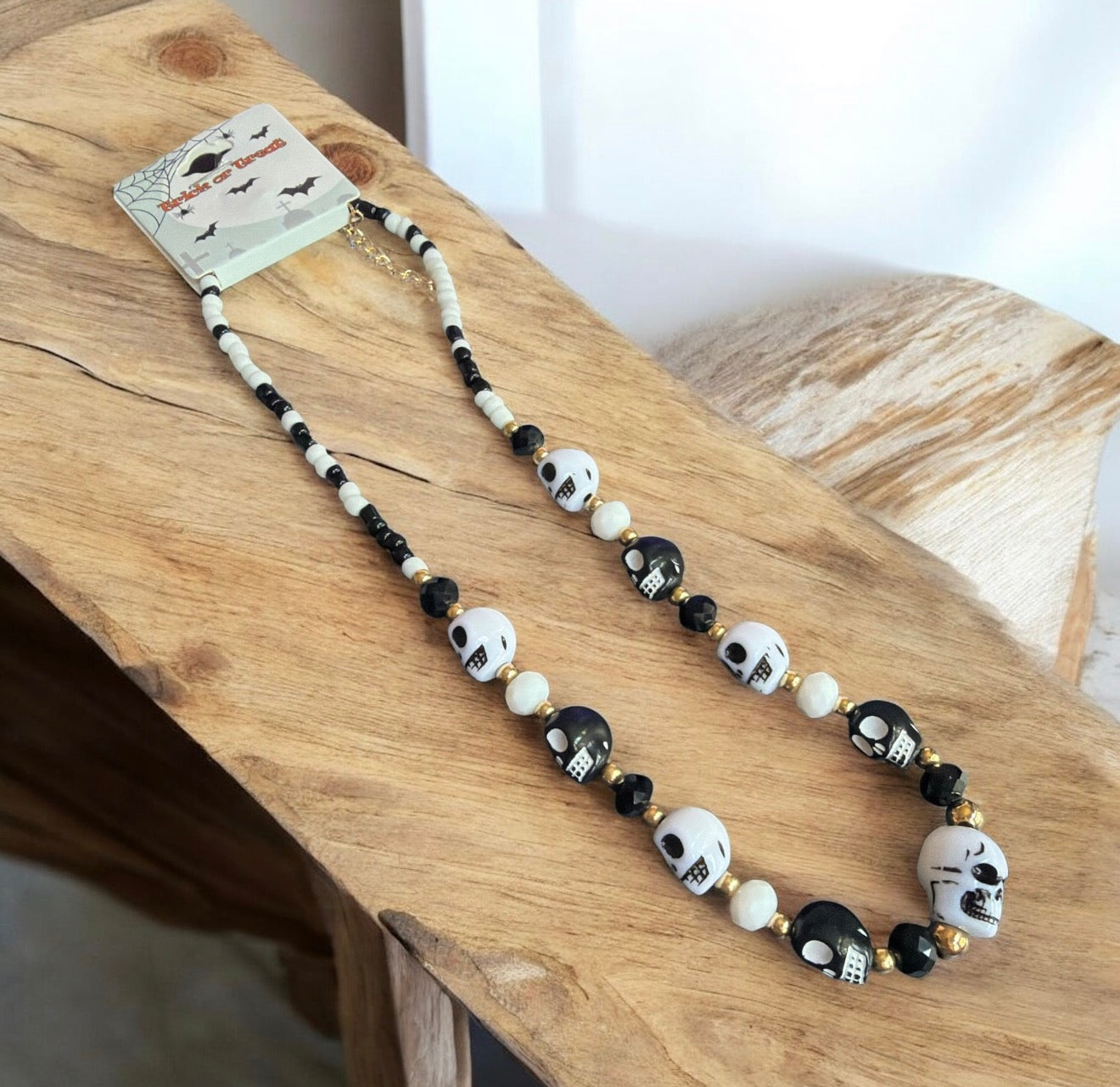 Beaded Skull Necklace