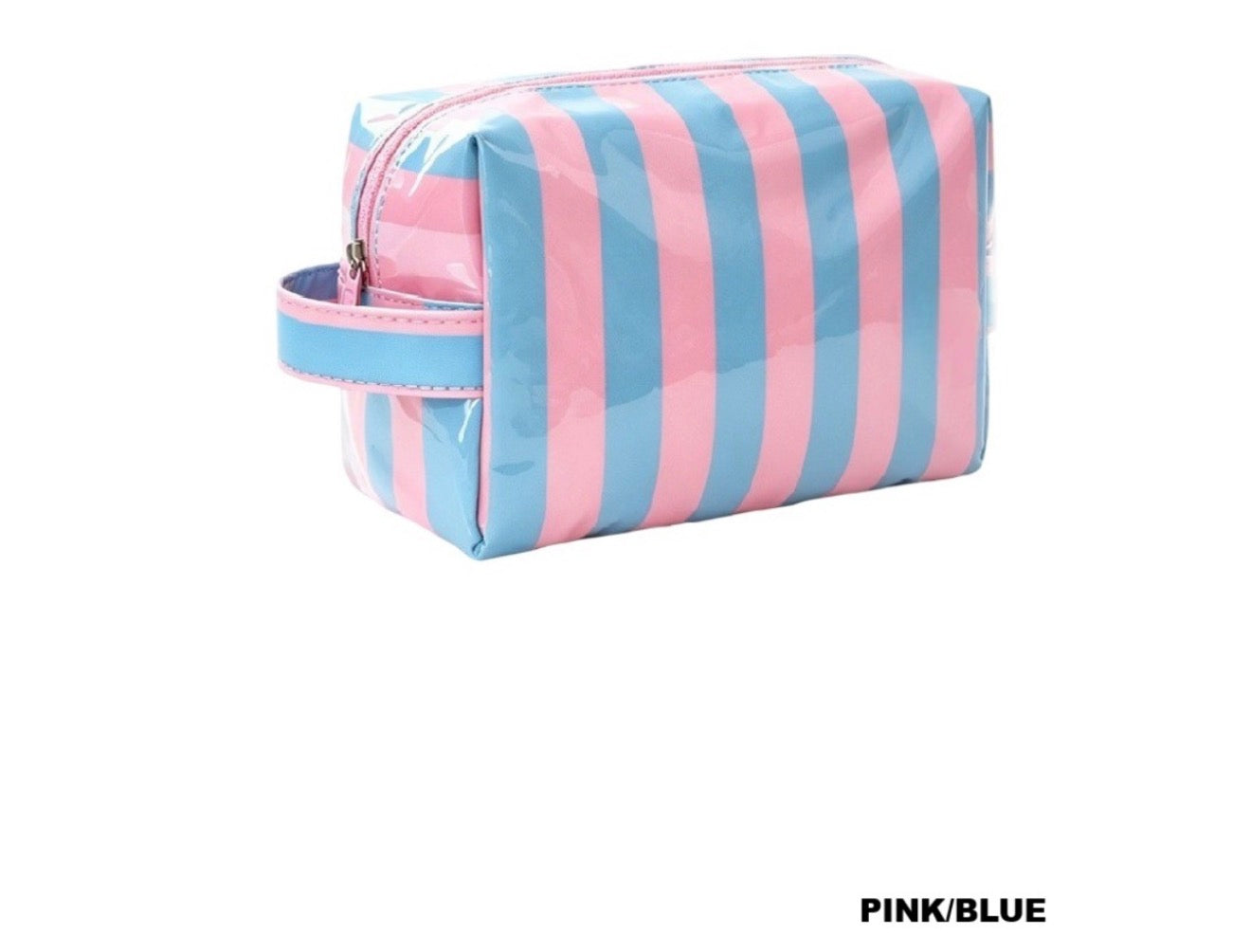 Striped Waterproof Cosmetic Bag