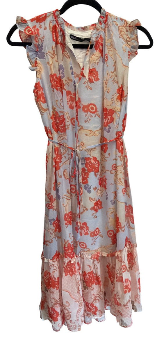 Ruffle Sleeve Tie Waist Dress