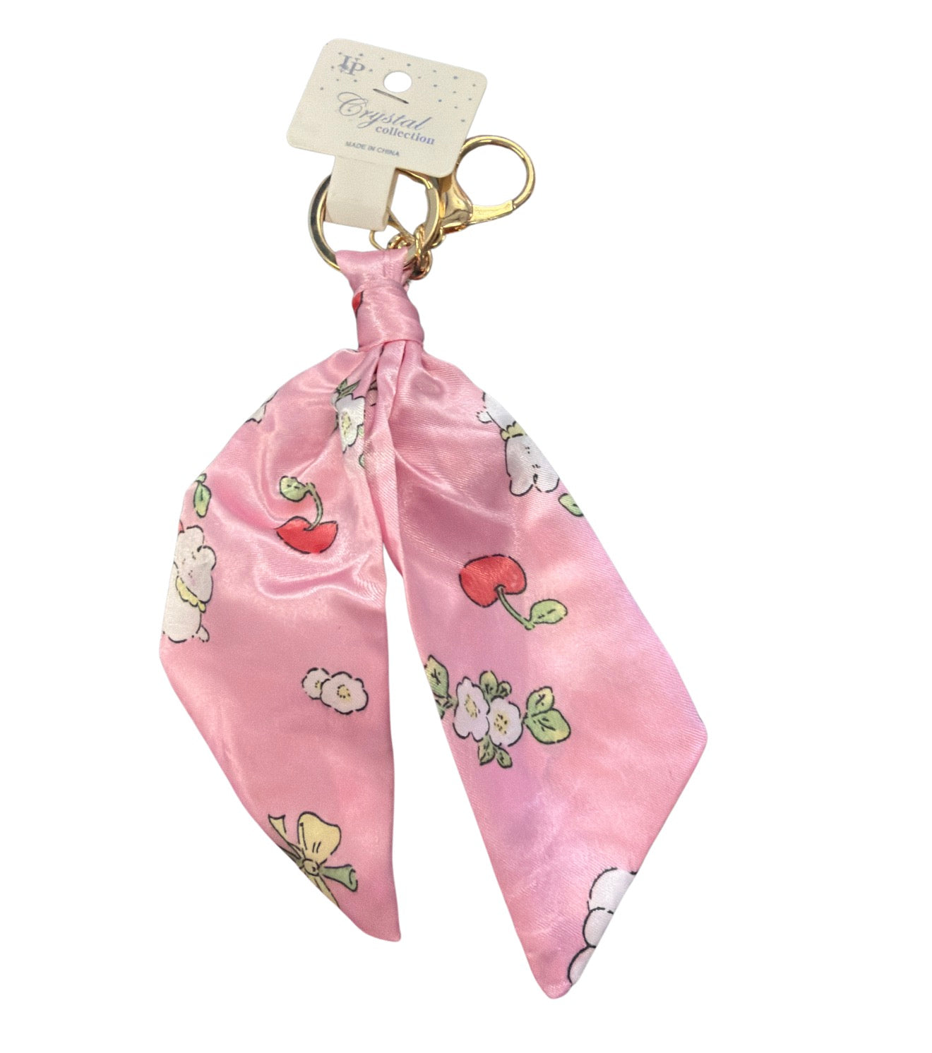 Cherry Bag Scarf Keychain