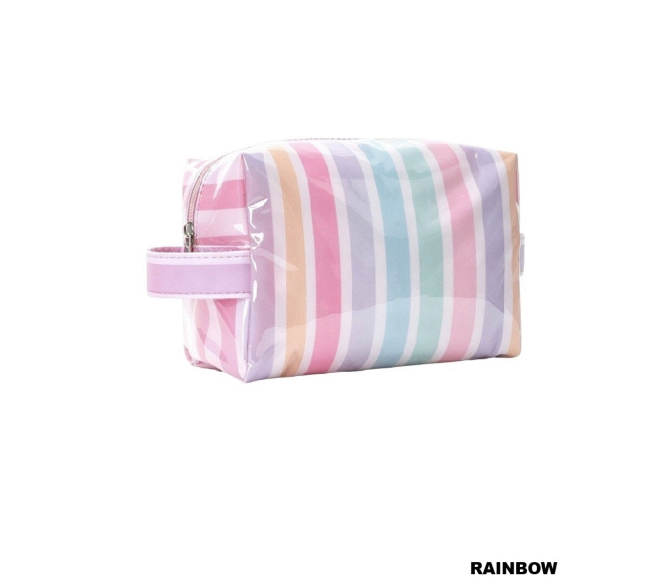 Striped Waterproof Cosmetic Bag