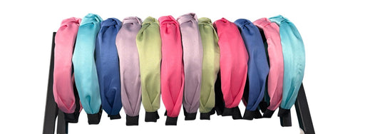 Solid Satin Topknot Headband