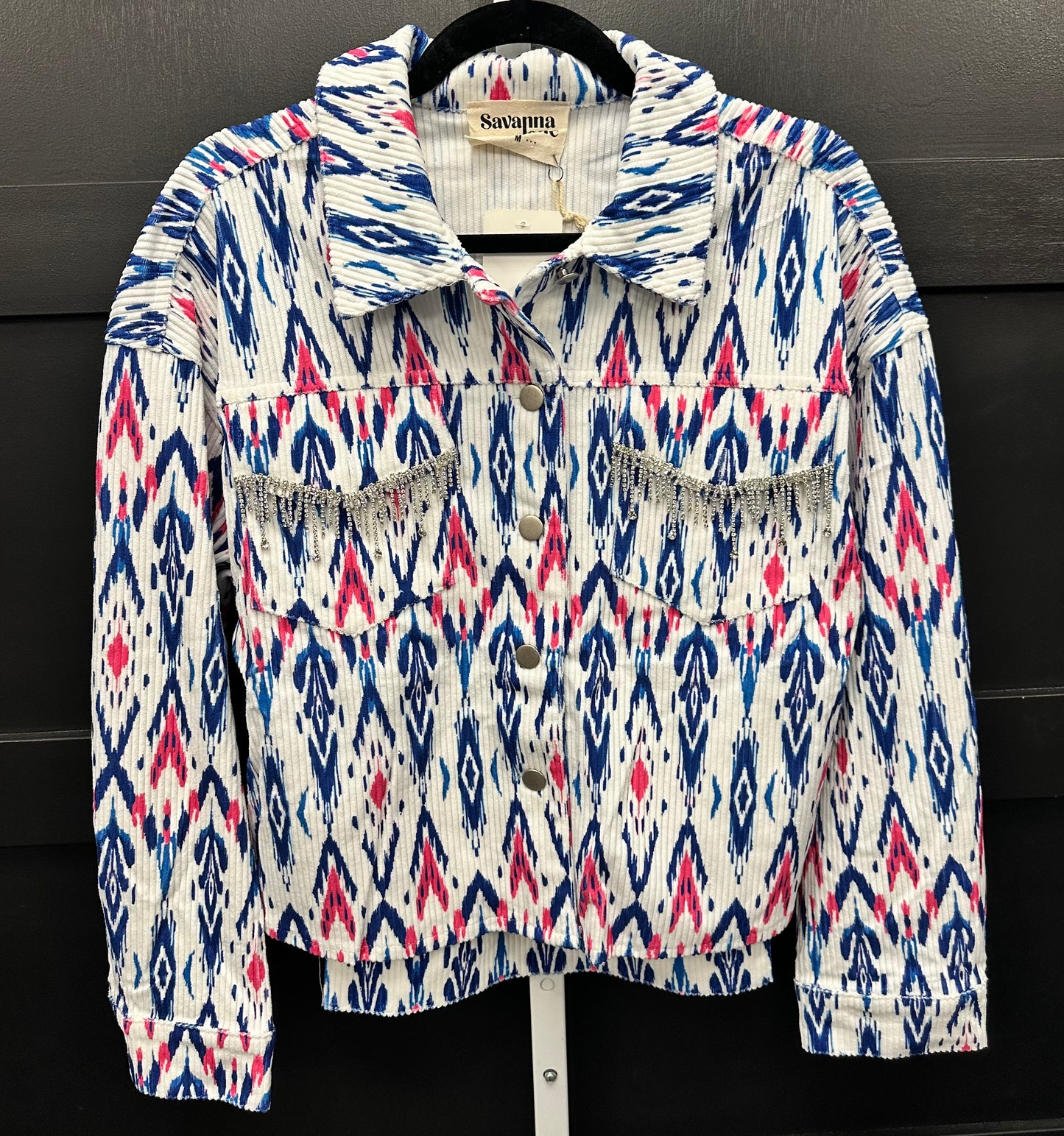 Corduroy Jacket Blue/Pink