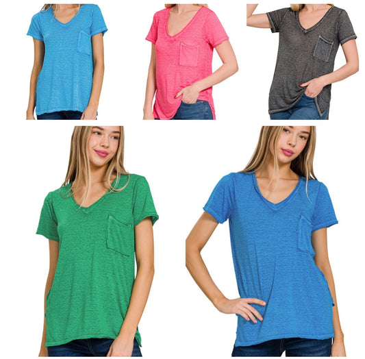 Zenana Melange Top