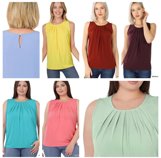 Zenana Pleated Tank