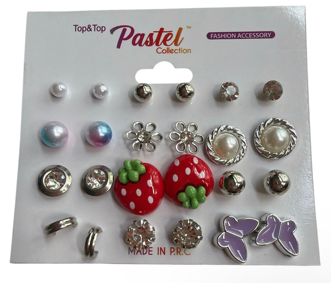 Earrings 12pk Strawberry