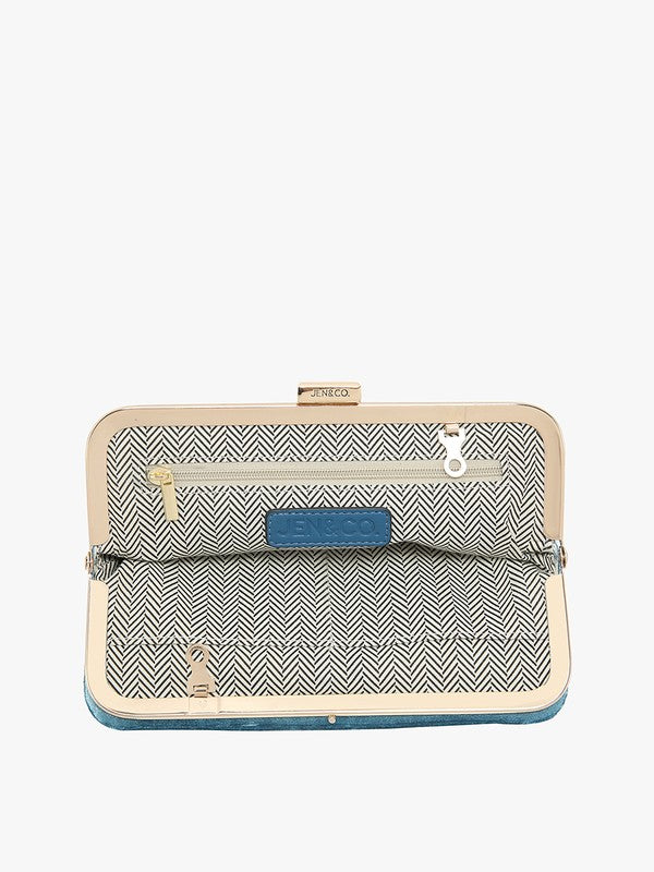 Jen&Co Sue Velvet Wallet Crossbody