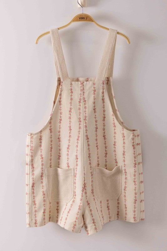 VeryJ Denim Floral Romper
