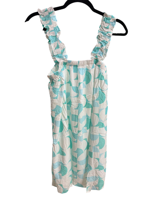 Emily Wonder Blue/Teal Ruffle Sleeve Dress