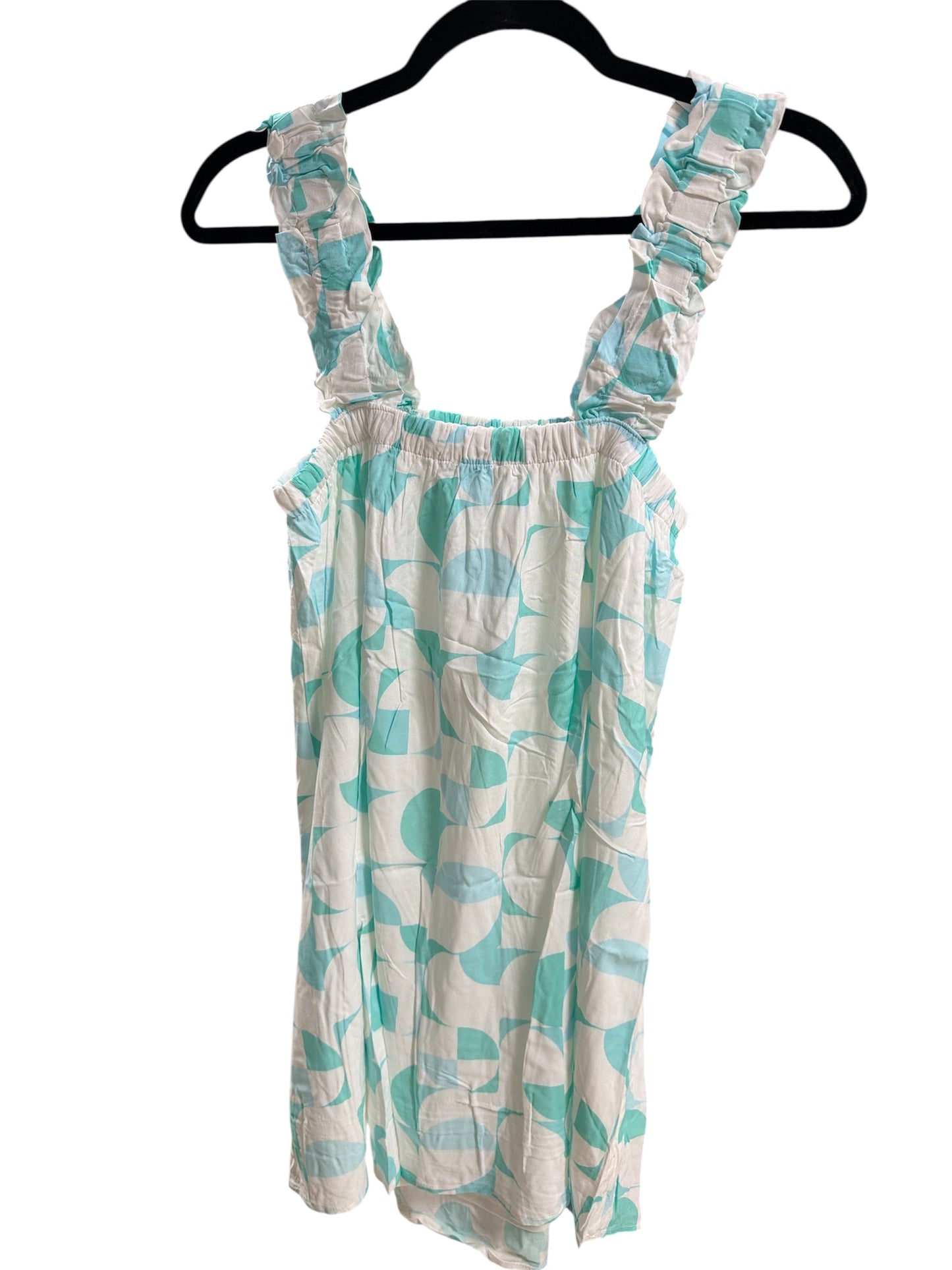 Emily Wonder Blue/Teal Ruffle Sleeve Dress