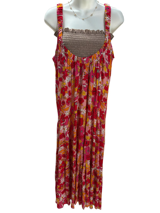 Carole Christian Floral Maxi orange/pink