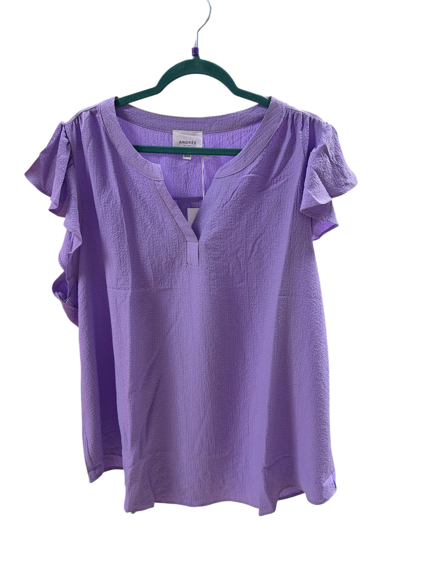 ANDRE RUFFLE SLEEVE TOP