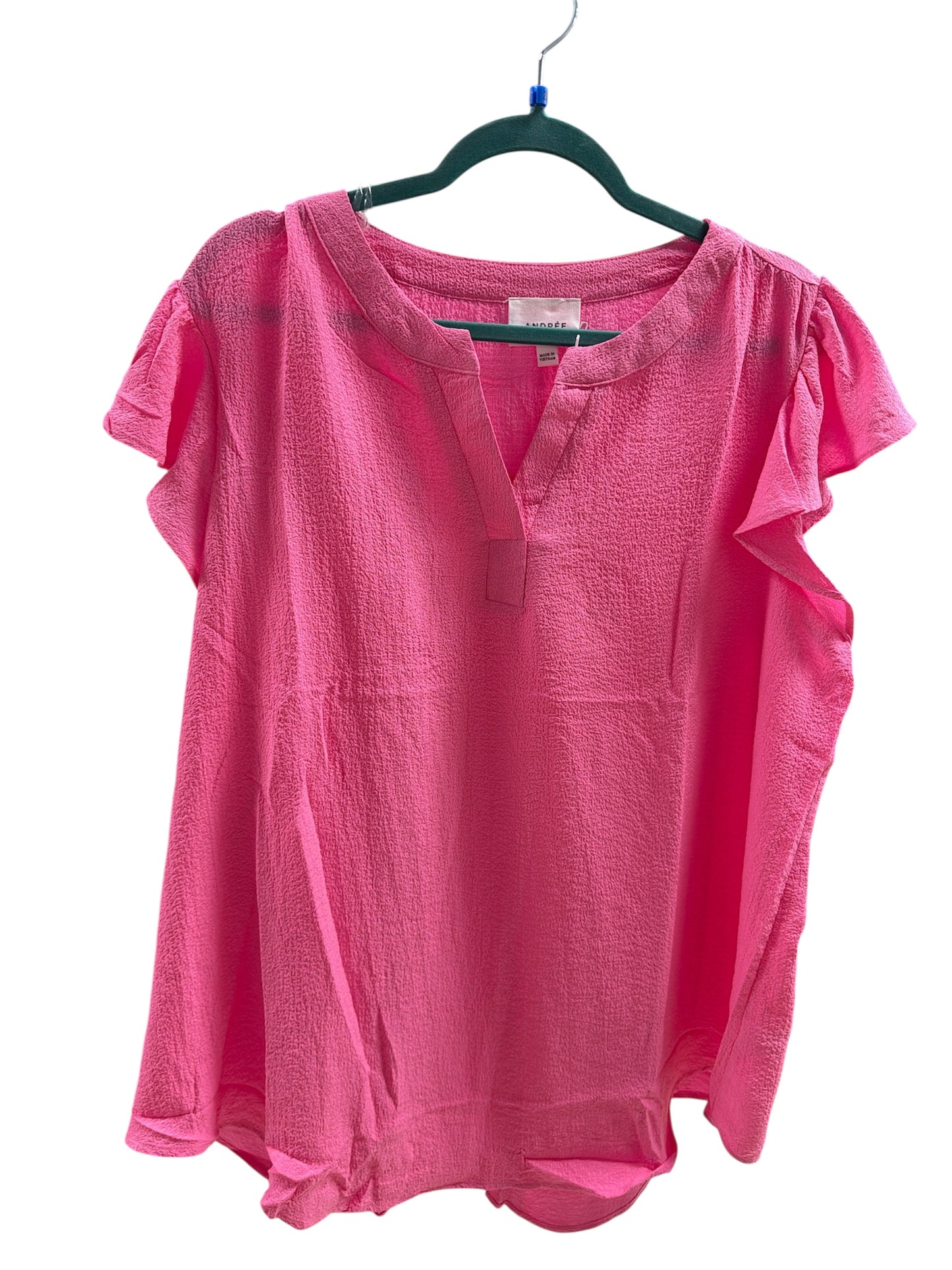 ANDRE RUFFLE SLEEVE TOP