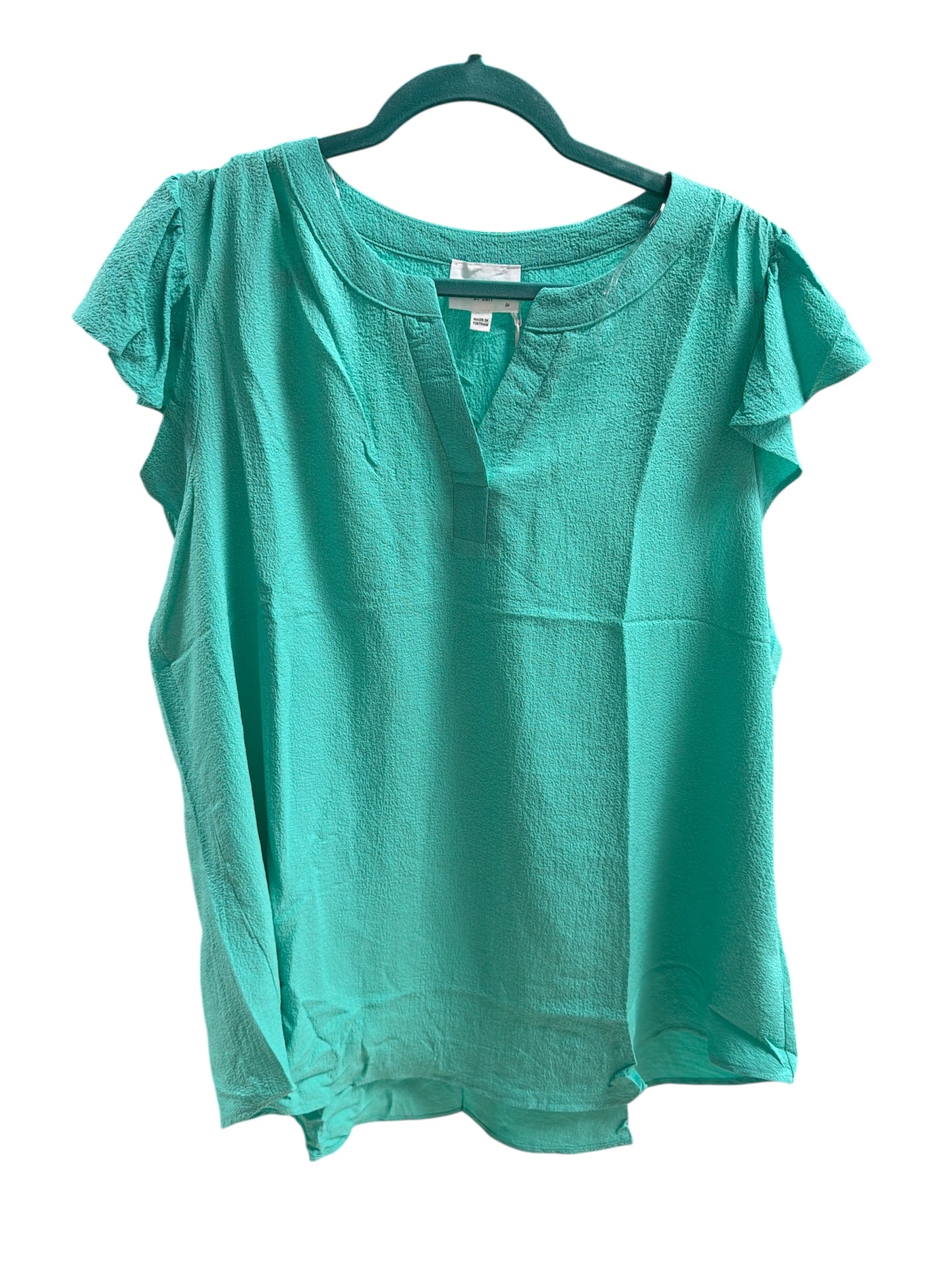 ANDRE RUFFLE SLEEVE TOP
