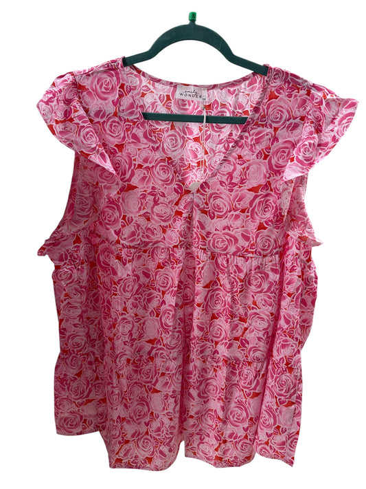 Emily Wonder Pink Roses Ruffle