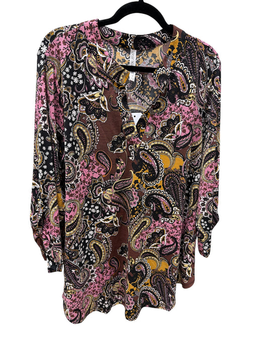Dear Scarlett Brown Paisley Top