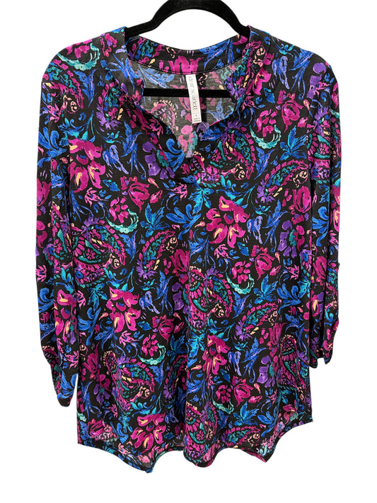 Dear Scarlett Black Purple Floral