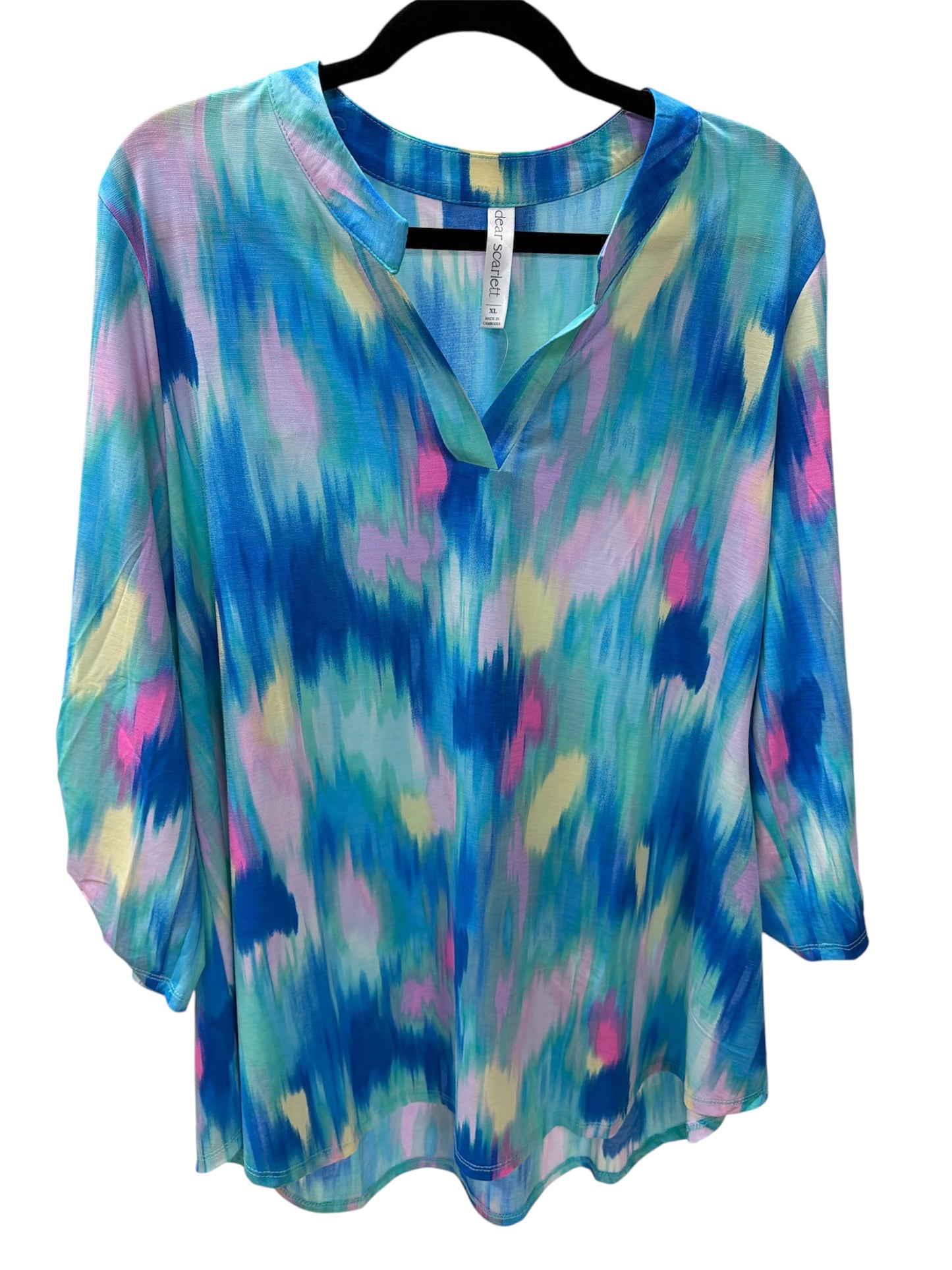 Dear Scarlett Mixed Teal Top