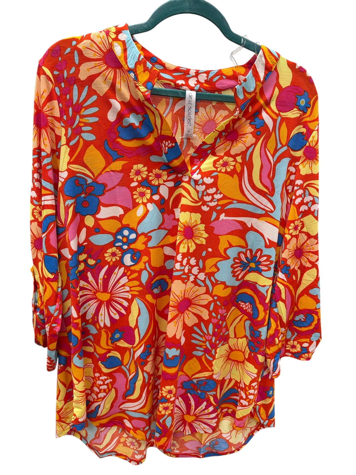 Dear Scarlett Orange Retro Top
