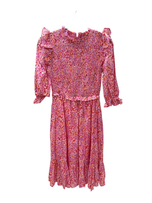 Carole Christian Pink Ruffle Dress