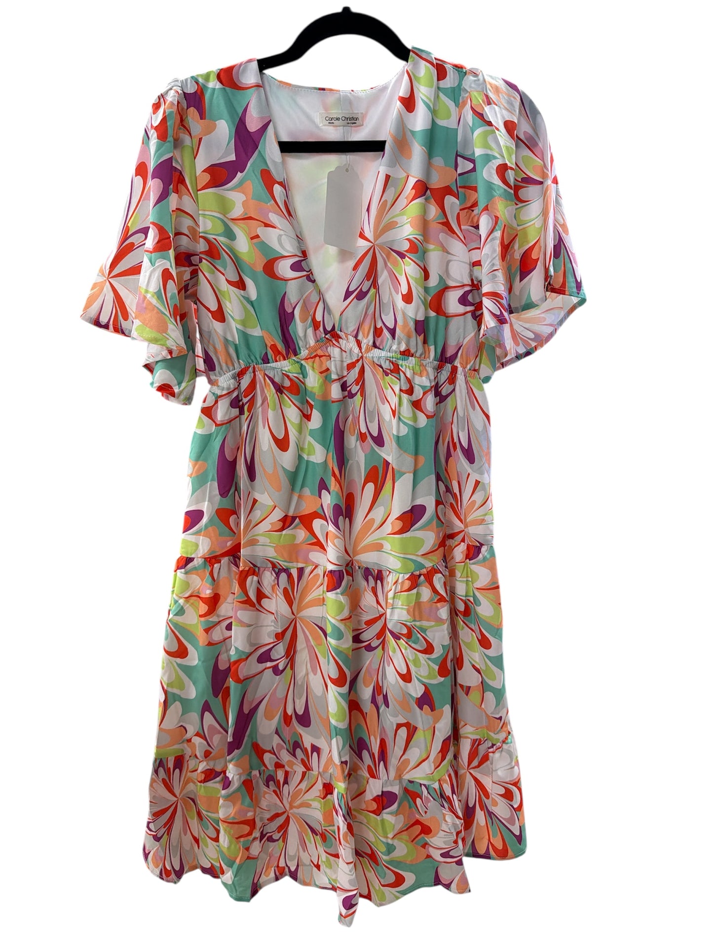 Carole Christian Retro Ruffle Dress
