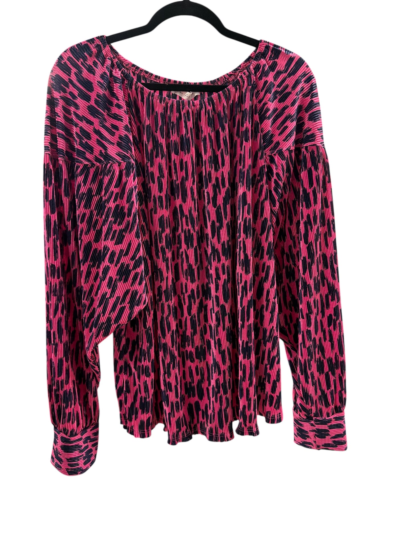 Pink/Navy Cheetah Top