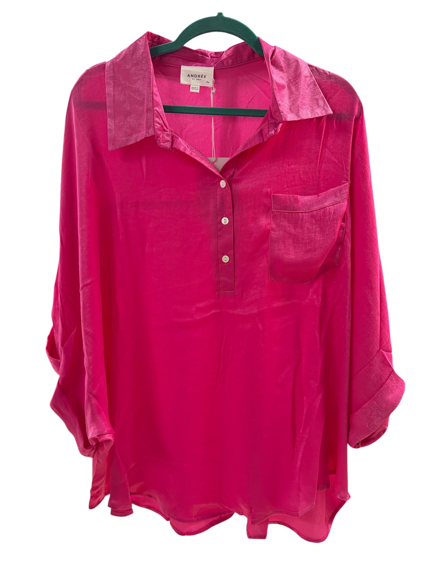 Andre Hot Pink Silky Top