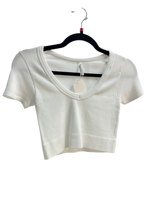Zenana White Short Sleeve Crop