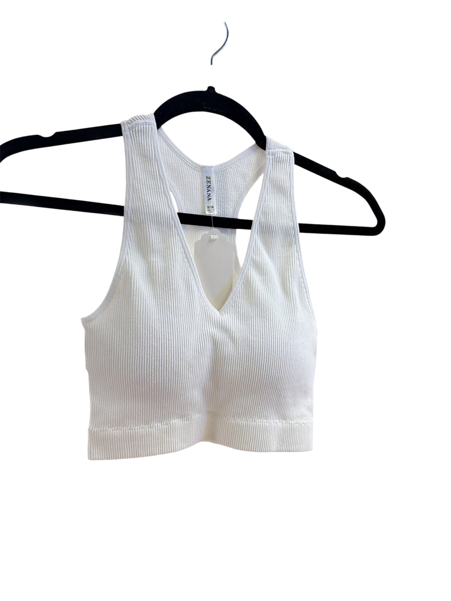 Zenana Brami - White Ribbed