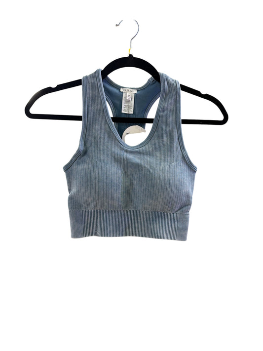 Encreme Blue Ribbed Bra