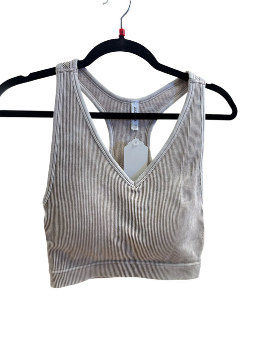 Zenana Ribbed Brami - Beige