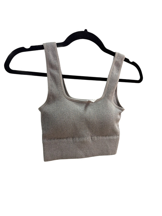 Zenana Gray Ribbed Bra