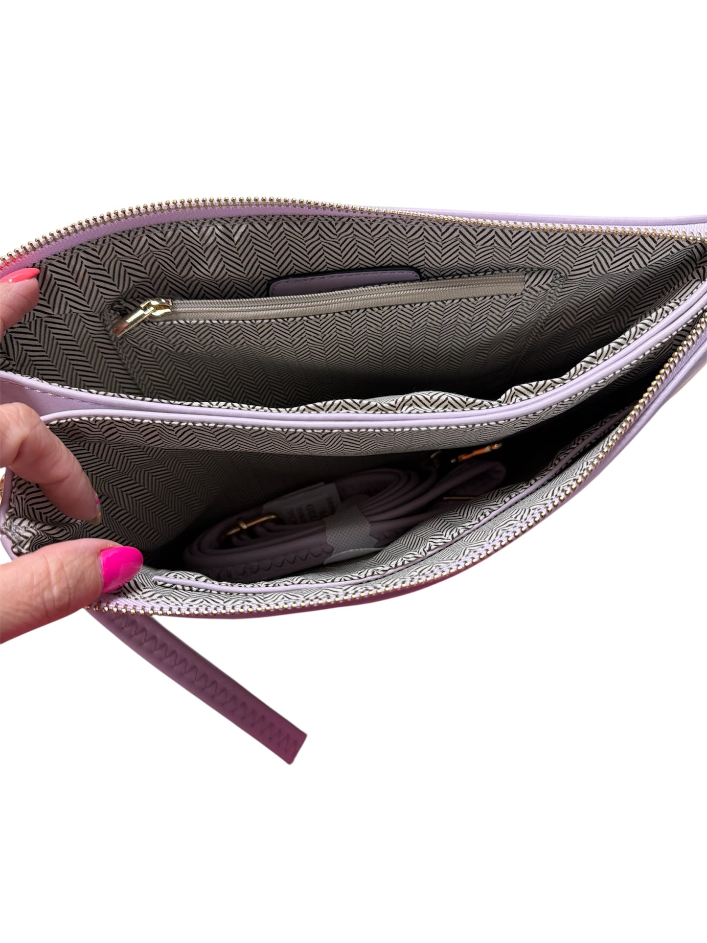 Jen&Co Purple Wristlet/Crossbody