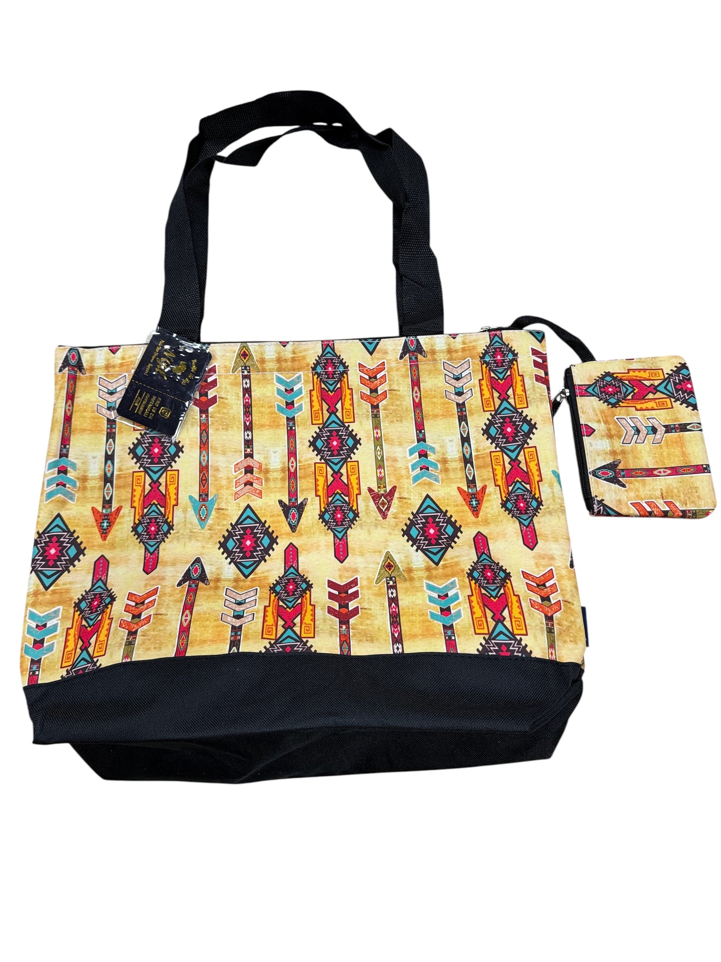 Large & Small Pattern Tote Bag