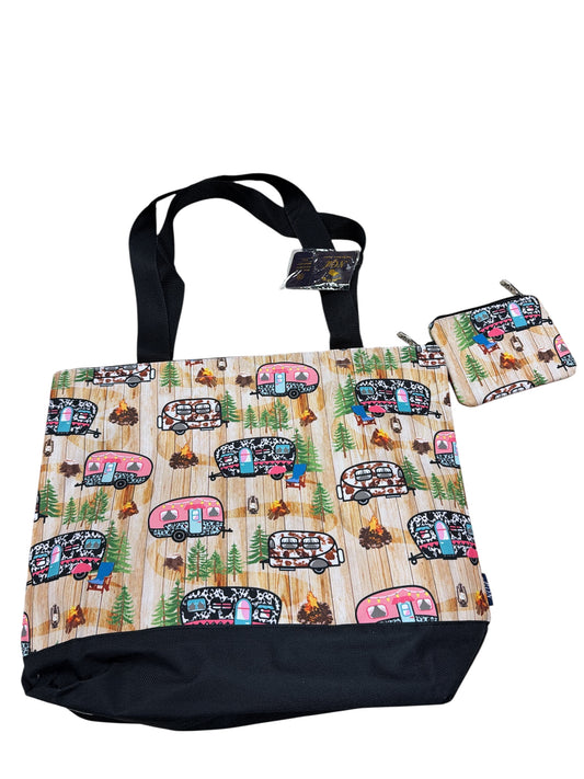 Large & Small Pattern Tote Bag