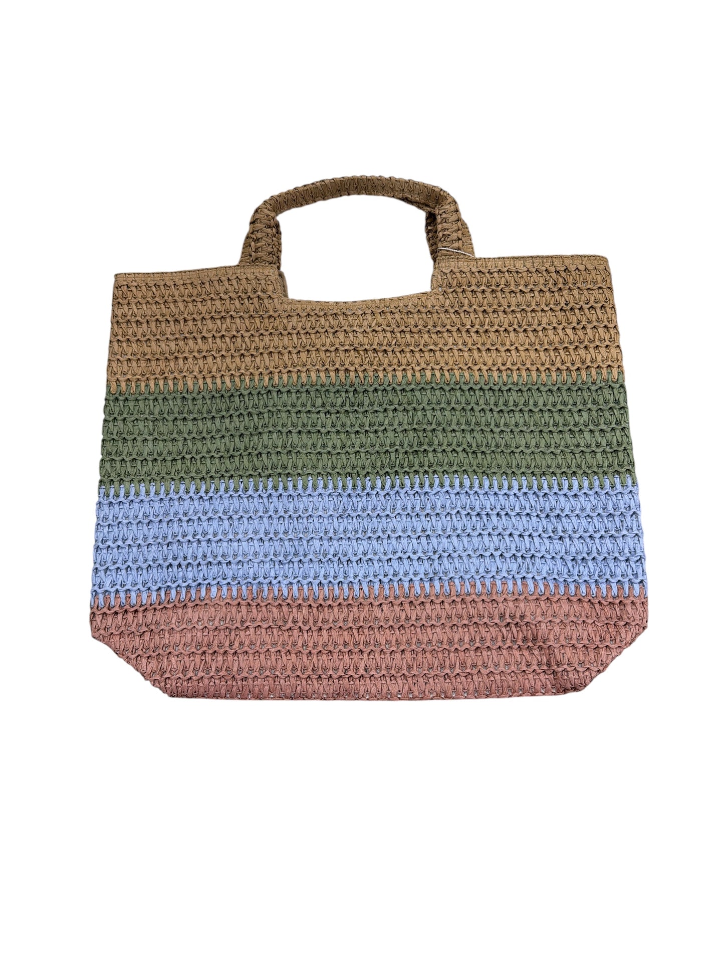 Straw Handle Beach Tote
