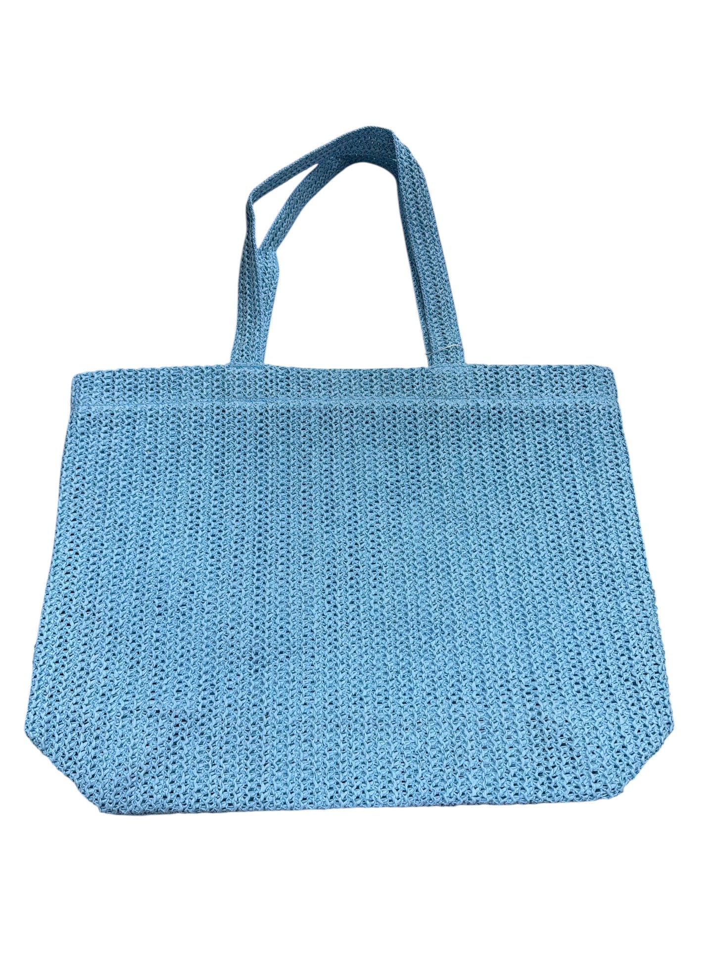 Straw Tweed Beach Tote