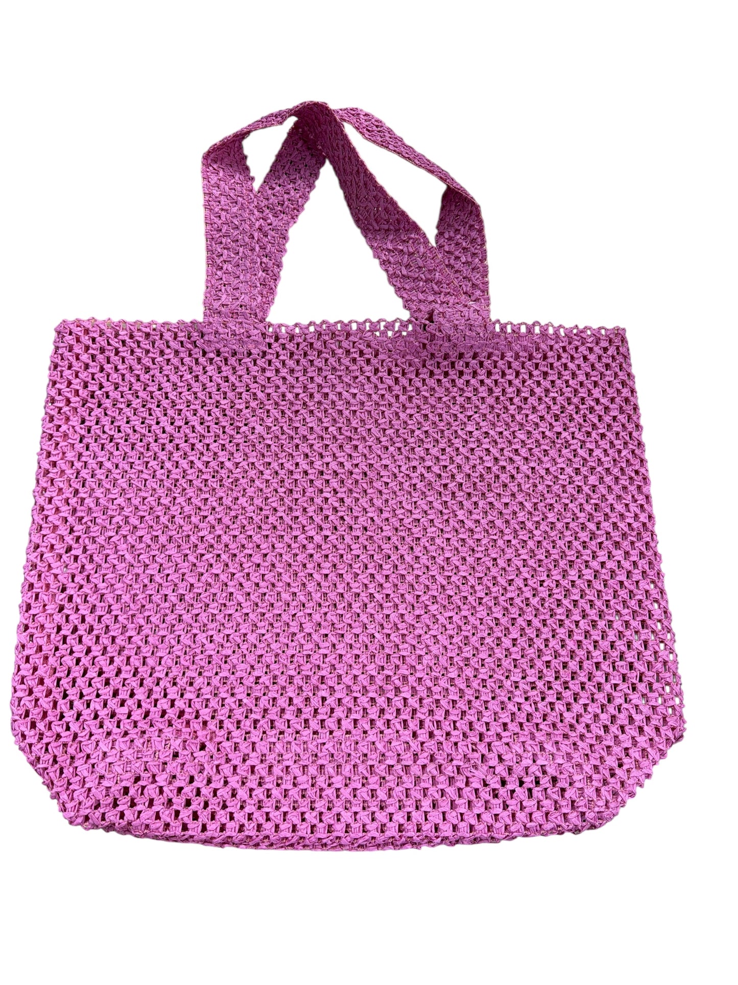 Straw Tweed Beach Tote