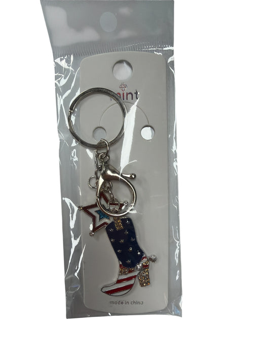 USA Cowboy Boot Keychain