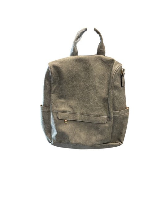 GRAY SUEDE BACKPACK