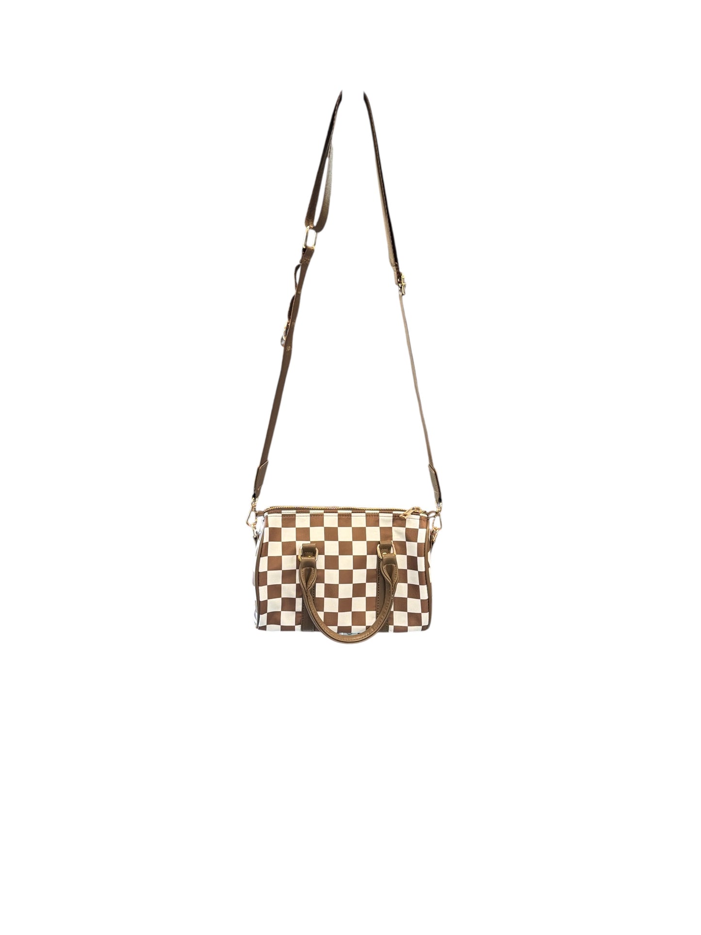 ROUND CHECKERED TOTE