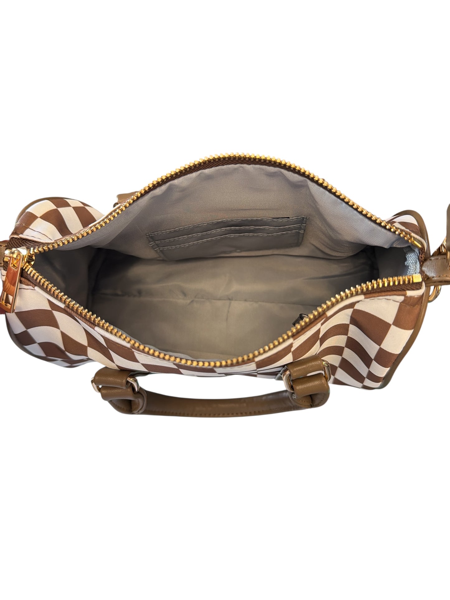 ROUND CHECKERED TOTE